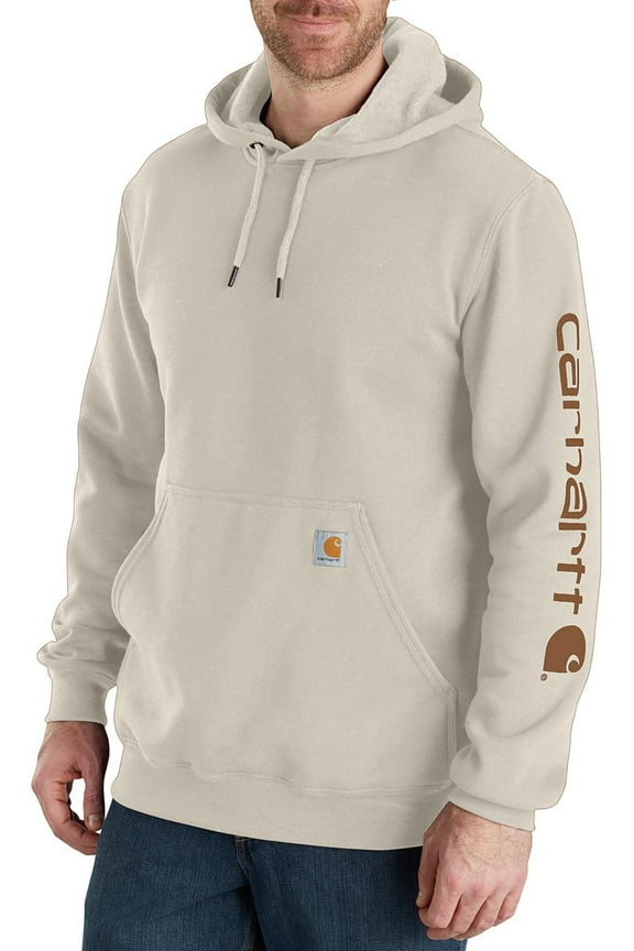 Men's Midweight Sleeve Logo Hoodie (Malt, 2XLT)