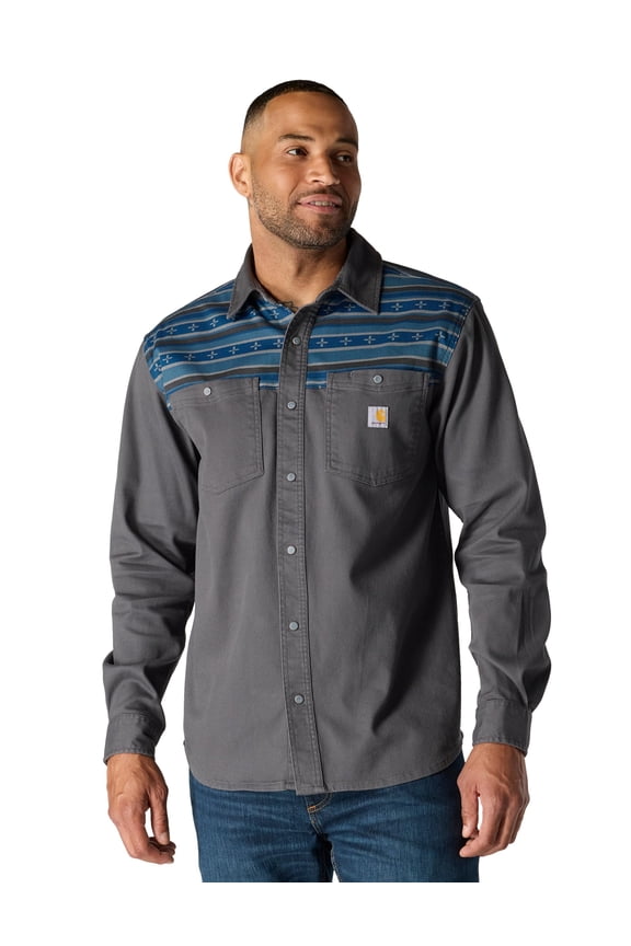 Men's Montana Rugged Flex Relaxed Fit Corduroy Long-Sleeve Shirt, Shadow, X-Large
