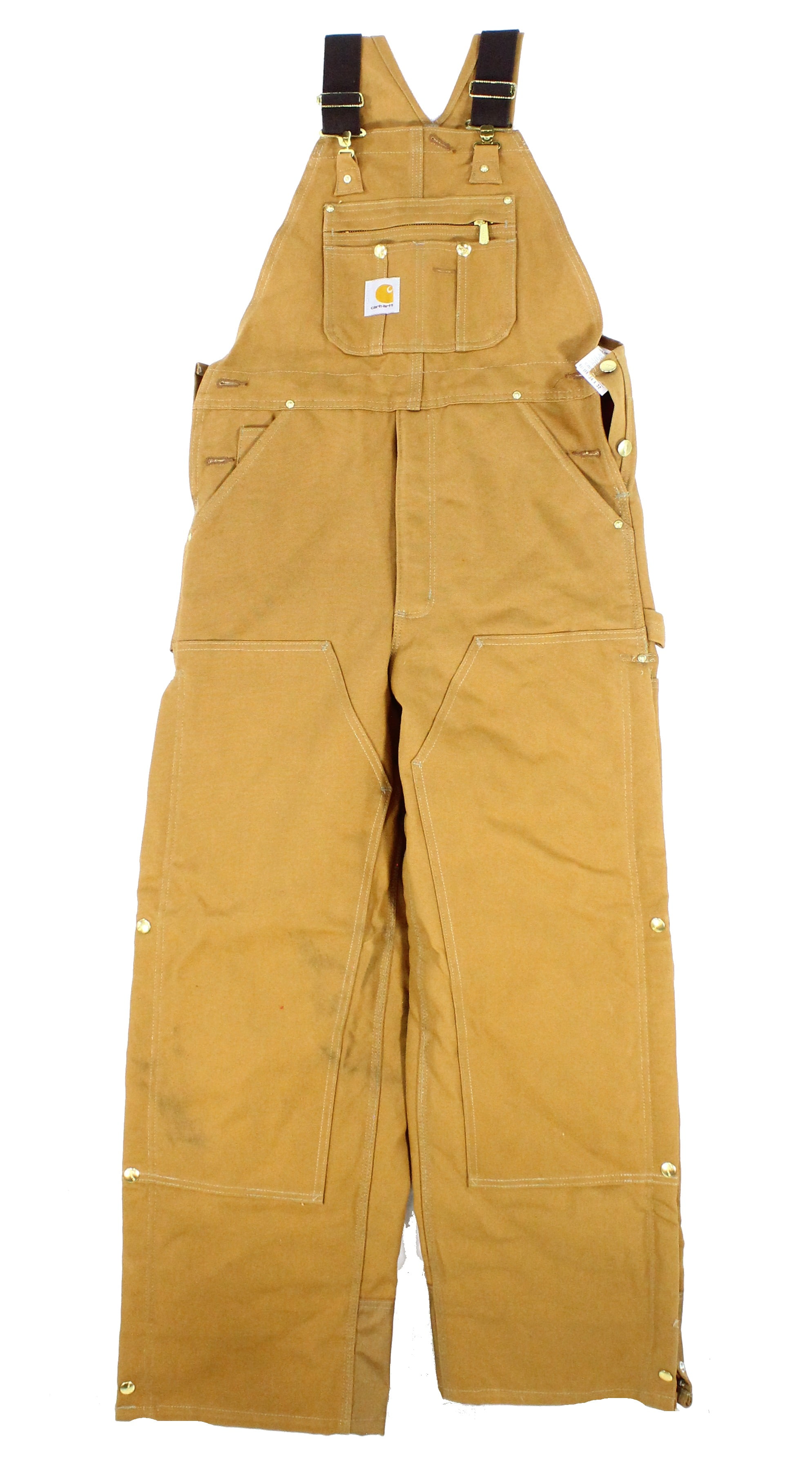 Carhartt Men s Quilt Lined Zip To Thigh Bib Overall Walmart