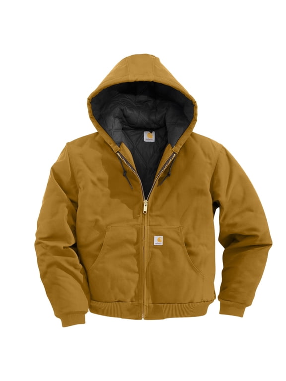 J140 Carhartt Men's Loose Fit Firm Duck Insulated Flannel Jacket Gravel M Tall