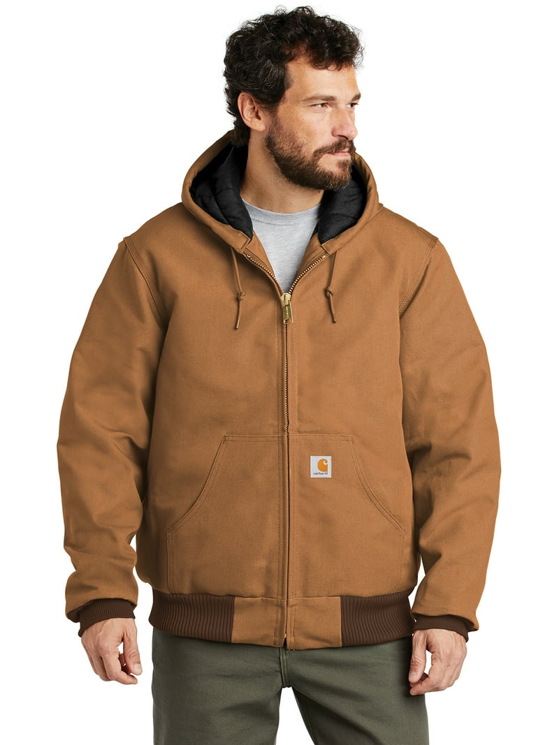 Carhartt Men's Insulated Hood Coat, Quilted Flannel Lined Duck