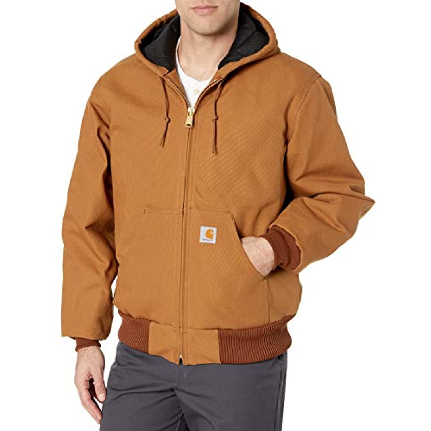 Carhartt Men's Brown Polyester Heated Vest (Large) in the Work