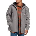 thumbnail image 1 of Carhartt Men's Rain Defender Relaxed Fit Heavyweight Hooded Shirt Jacket (Black Heather, XXL), 1 of 3