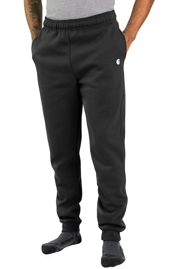 Men's Relaxed Fit Midweight Tapered Sweatpants (Black, XL)
