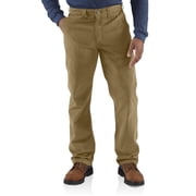 Carhartt Mens Relaxed Fit Twill 5-Pocket Work Pant, Dark Khaki
