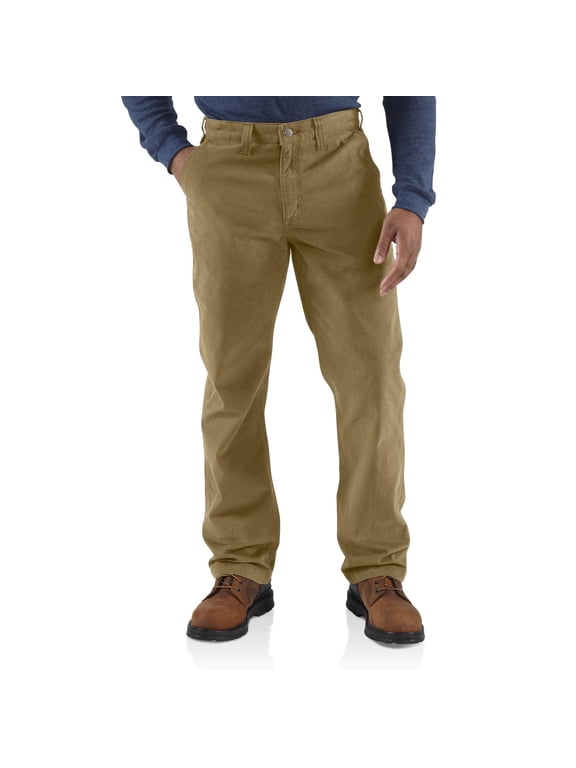 Men's Relaxed Fit Twill 5-Pocket Work Pant, Dark Khaki