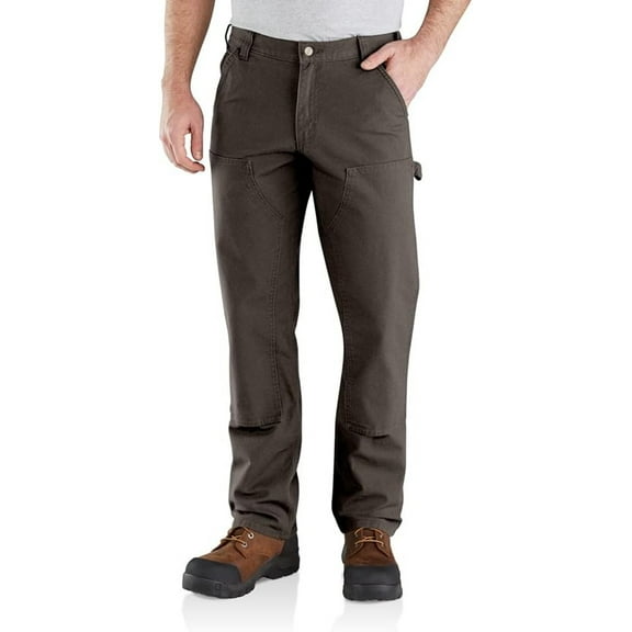 Carhartt Men's Relaxed Straight Rugged Flex Duck Double-Front Utility Pants Dark Coffee, W40 x L30