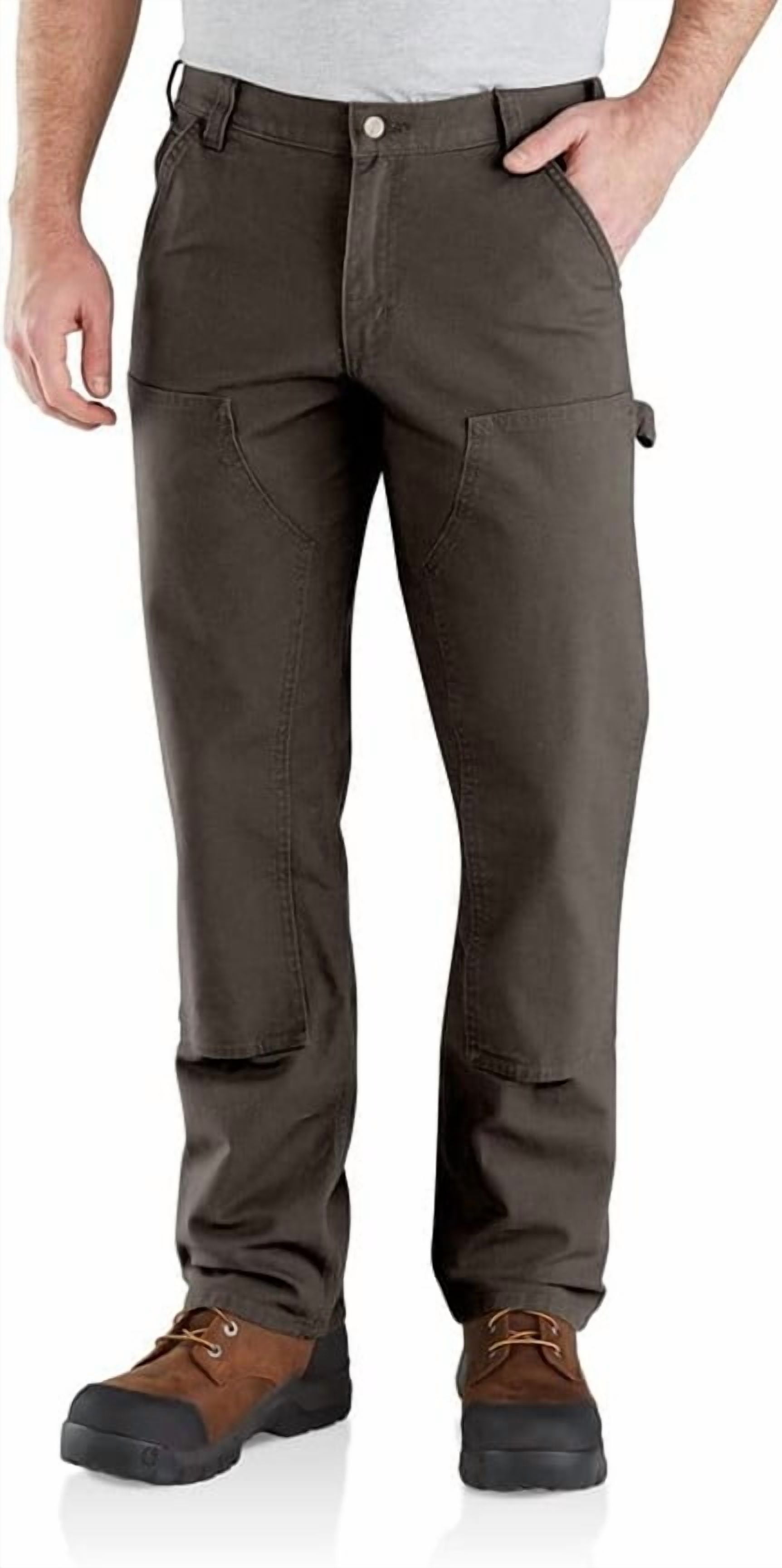CARHARTT Men's Relaxed Straight Rugged Flex Duck Double-Front Utility Pants Dark Coffee, W40 x L34