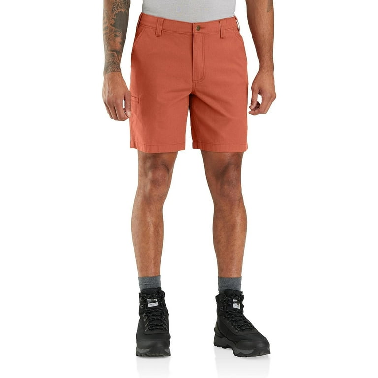 Carhartt Men s Rugged Flex Relaxed Fit 8in Canvas Work Short Terracotta 36 Walmart