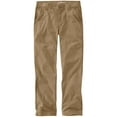thumbnail image 1 of Carhartt Men's Rugged Flex Rigby Dungaree Stretch Work Pants Dark Khaki 35W x 34L, 1 of 3