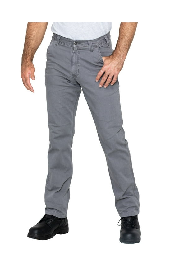 Men's Rugged Flex Rigby Dungaree Stretch Work Pants Grey 31W x 34L
