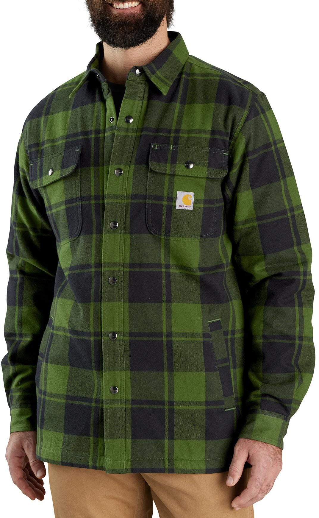Carhartt Men's Sherpa Shirt Jacket (Chive, 4XL) - Walmart.com