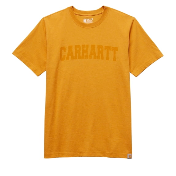 Carhartt Men's Short-Sleeve Collegiate Logo Tee (Honeycomb Heather, Medium)