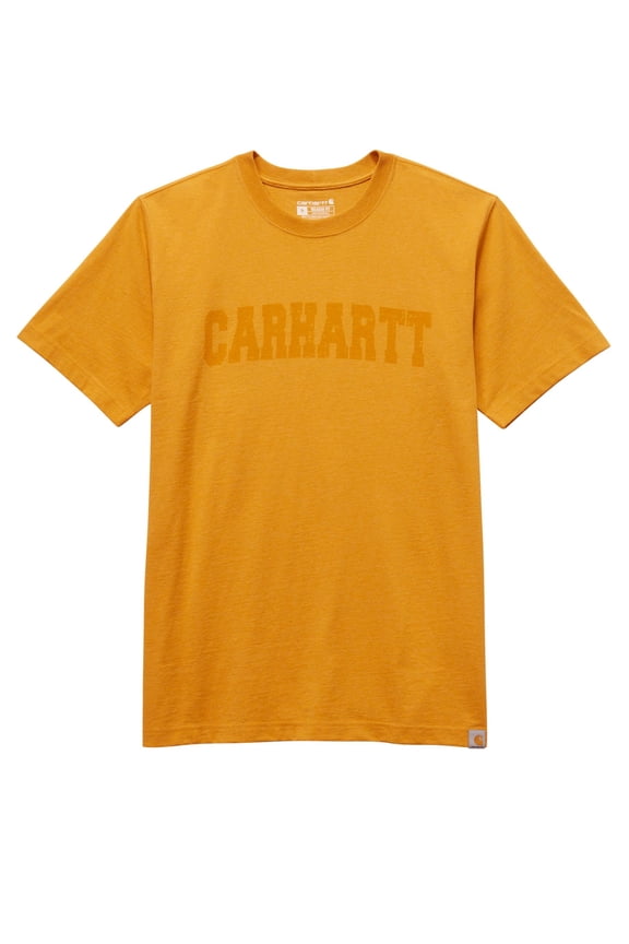 Men's Short-Sleeve Collegiate Logo Tee (Honeycomb Heather, Small, S)