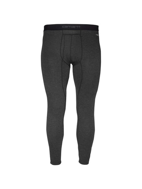 Men's Size Force Midweight Synthetic-Wool Blend Base Layer Pant, Black Heather, XX-Large Tall