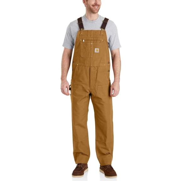 Carhartt Men'sRelaxed Fit Duck Bib Overall Carhartt Brown,L34-W44 CA3