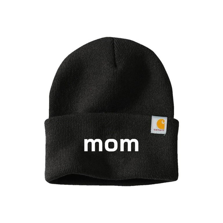 Carhartt Knit Pom-Pom Cuffed Logo Beanie - Black - One Size Fits Most -  Black One Size Fits Most