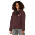 thumbnail image 1 of Carhartt OJ141 Sherpa Lined Hooded Jacket (Womens, Blackberry, 2XL, One Size), 1 of 3