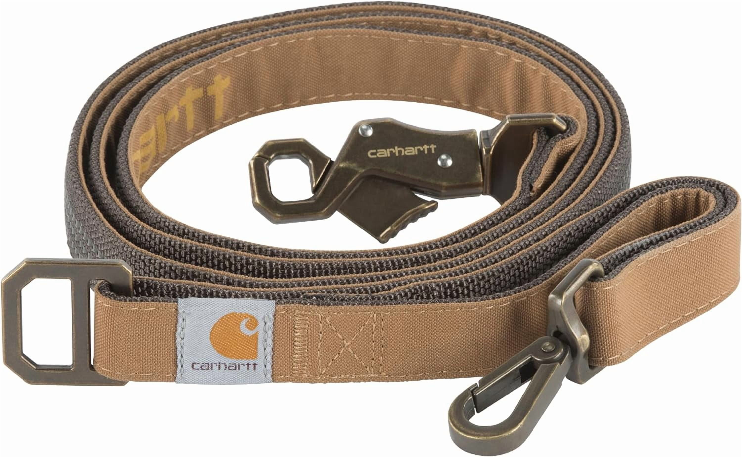 Carhartt Pet Durable Nylon Duck Leashes for Dogs, Reflective Stitching for Visibility, Carhartt Brown, Small