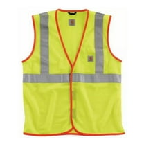 Carhartt Polyester Class 2 Yellow-Colored High Visibility Men's Vest, Size: M