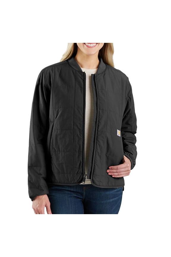 Rain Defender Loose-Fit Lightweight Insulated Jacket for Ladies - Black - 2X