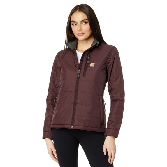 Carhartt Rain Defender Relaxed Fit Lightweight Insulated Jacket (Unisex, Blackberry, XL (Reg), One Size)