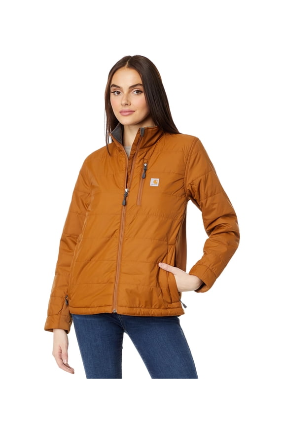Rain Defender Relaxed Fit Lightweight Insulated Jacket (Unisex, Carhartt Brown, MD (Reg), One Size)