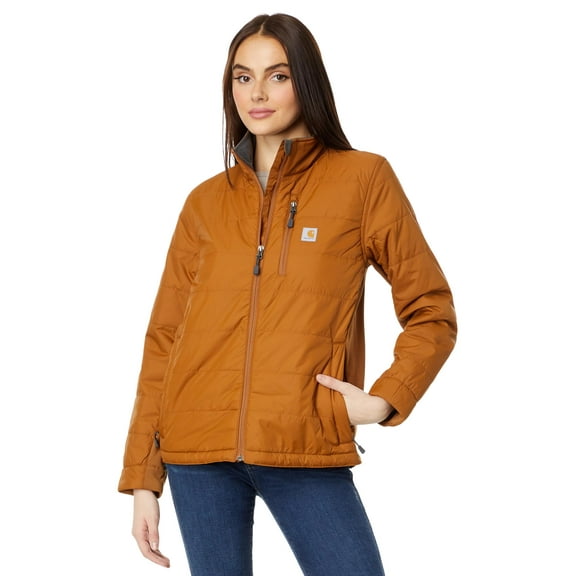 Carhartt Rain Defender Relaxed Fit Lightweight Insulated Jacket (Unisex, Carhartt Brown, MD (Reg), One Size)