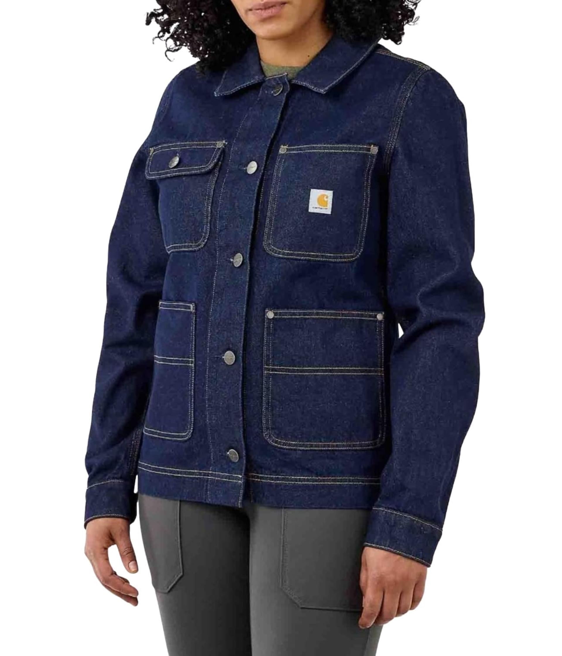 Carhartt Relaxed Fit Denim Chore Coat (Womens, Basin, XL (Reg 