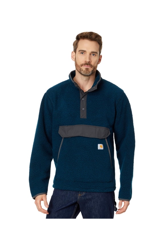 Relaxed Fit Fleece Pullover (Mens, Night Blue Heather, LG (Reg), One Size)