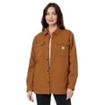 thumbnail image 1 of Carhartt Rugged Flex Loose Fit Canvas Fleece-Lined Shirt Jacket (Womens, Carhartt Brown, XL (Reg), One Size), 1 of 3