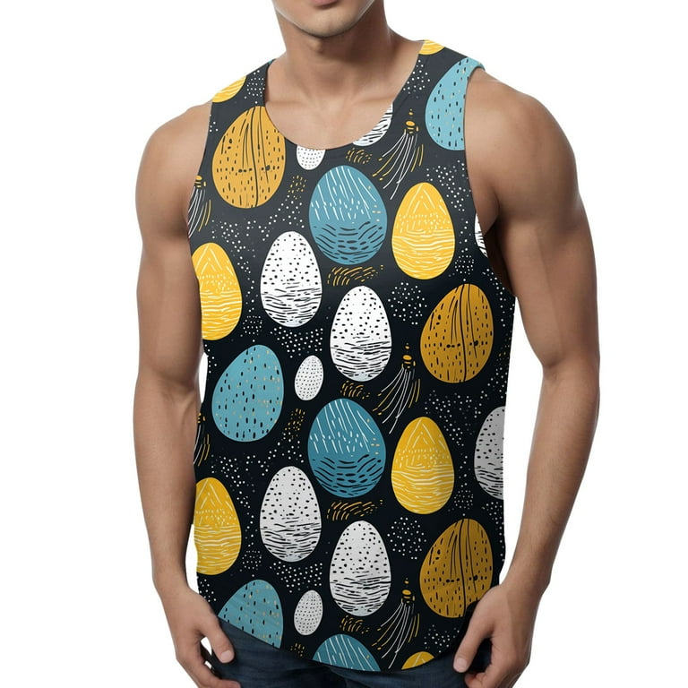 Carhartt Shirts for Men Suit Fashion Casual Easter Day Digital 3D Printing Sleeveless Round Neck Shirt T Shirts Walmart
