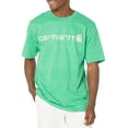 thumbnail image 1 of Carhartt Signature Logo S/FS T-Shirt (Mens, Malachite Snow Heather, SM (Reg), One Size), 1 of 2