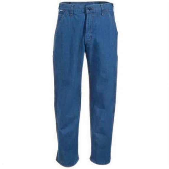 Carhartt Size 36'' X 34'' Denim Denim Straight Leg Flame-Resistant Jeans With Front Zipper Closure