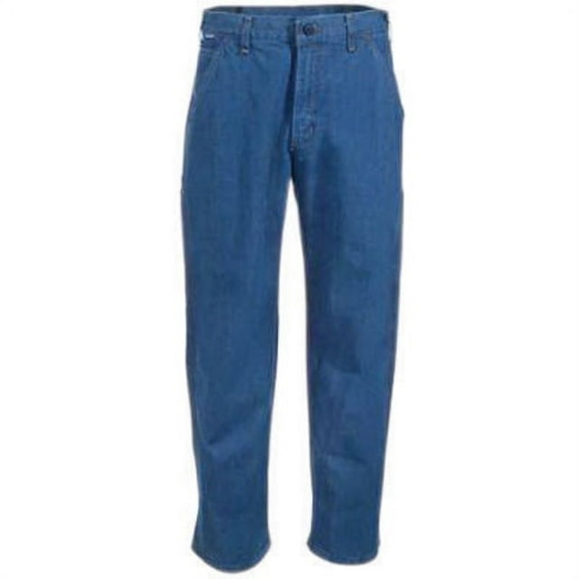 Carhartt Size 38'' X 34'' Denim Denim Straight Leg Flame-Resistant Jeans With Front Zipper Closure