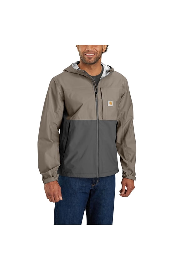 Storm Defender Relaxed-Fit Lightweight Packable Waterproof Jacket - Desert/Gravel - XLT