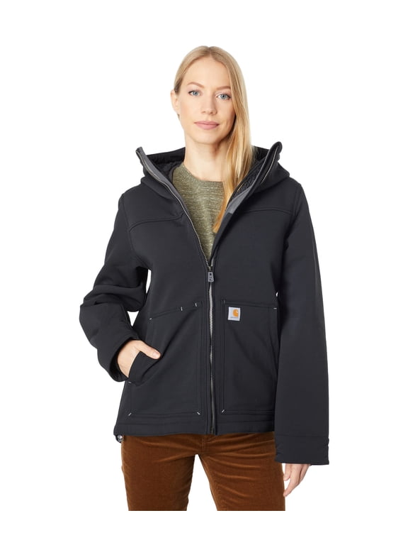 Super Dux Relaxed Fit Sherpa Lined Jacket (Womens, Black, MD, One Size)