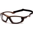 thumbnail image 1 of Carhartt Toccoa Safety Glasses, Black/Tan Frame, Clear H2MAX Anti-Fog Lens, 1 of 4