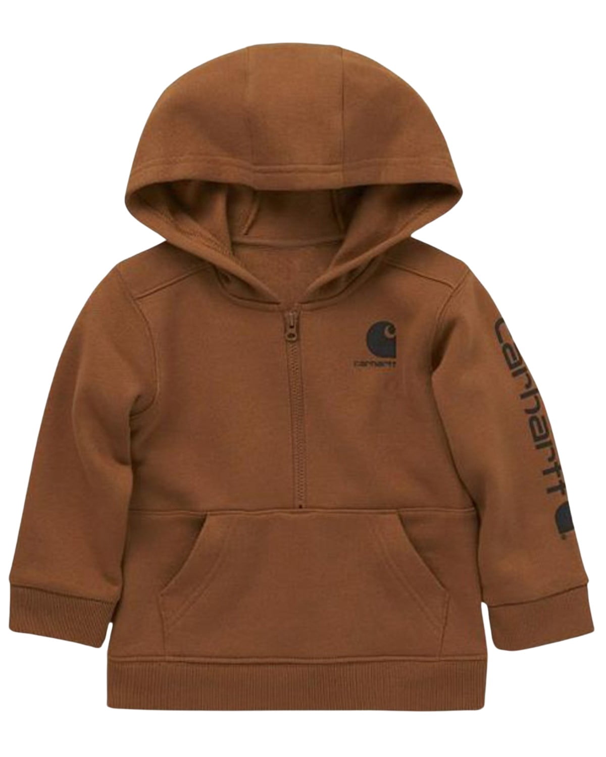 Carhartt ToddlerBoys' Half Zip Hooded Sweatshirt Brown 4T US