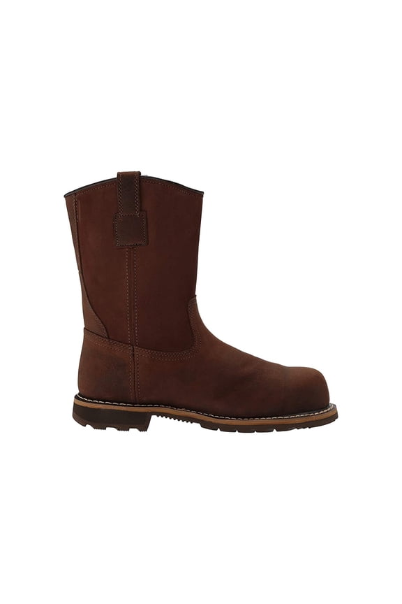 Traditional 10" Pull-On Waterproof Nano Toe Bison Brown Oil Tan