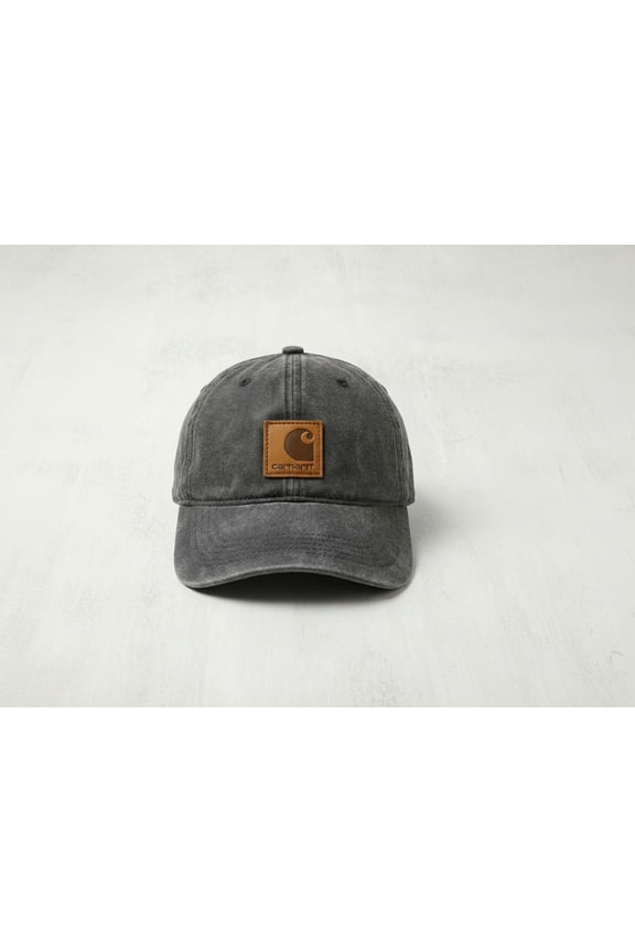 Washed Canvas Adjustable Cap - Charcoal Dark Grey