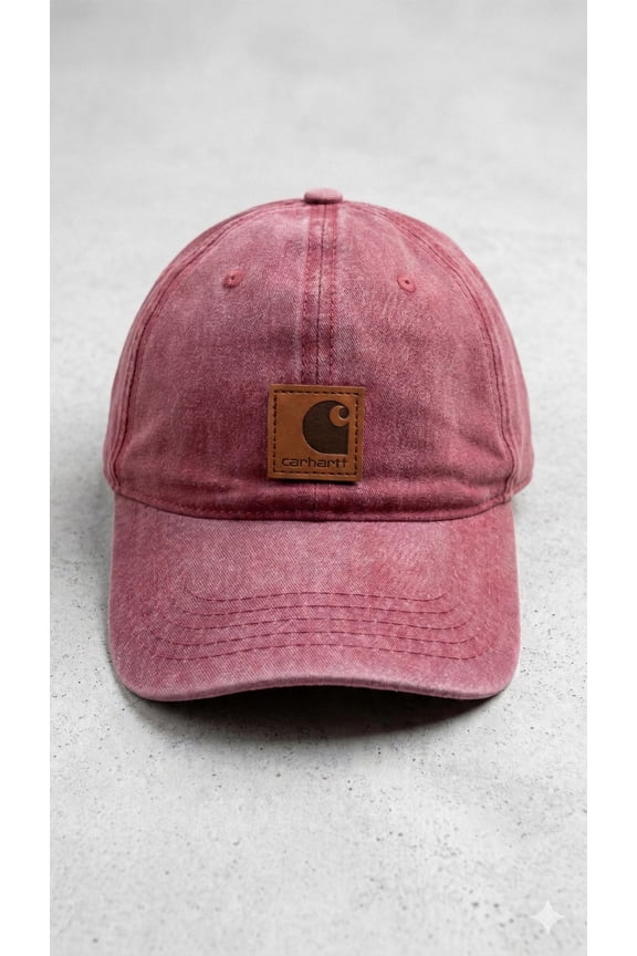 Washed Canvas Adjustable Cap - Washed Pink