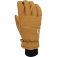thumbnail image 1 of Carhartt Women's Insulated Duck Synthetic Leather Knit Cuff Gloves (Brown, S), 1 of 2