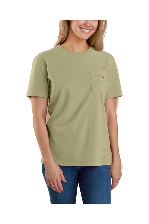 Women's Loose Fit Heavyweight Short-Sleeve Pocket T-Shirt, Dried Clay, Small