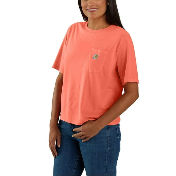 Carhartt Women's Tencel Fiber Series Loose T-Shirt, Fresh Salmon, Small