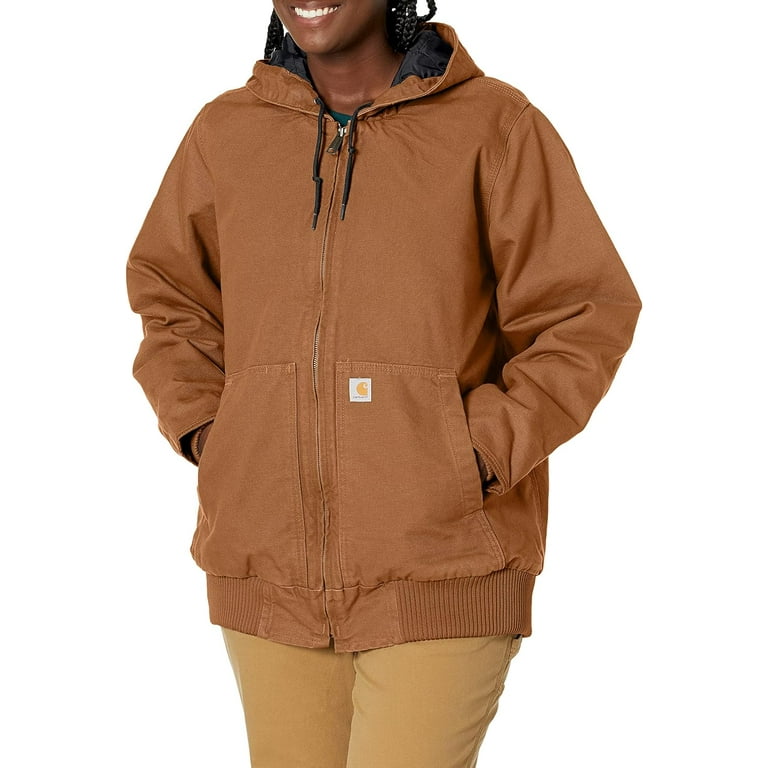 Carhartt Women's Loose Fit Washed Duck Insulated Active Jacket Carhartt  Brown Small - Walmart.com