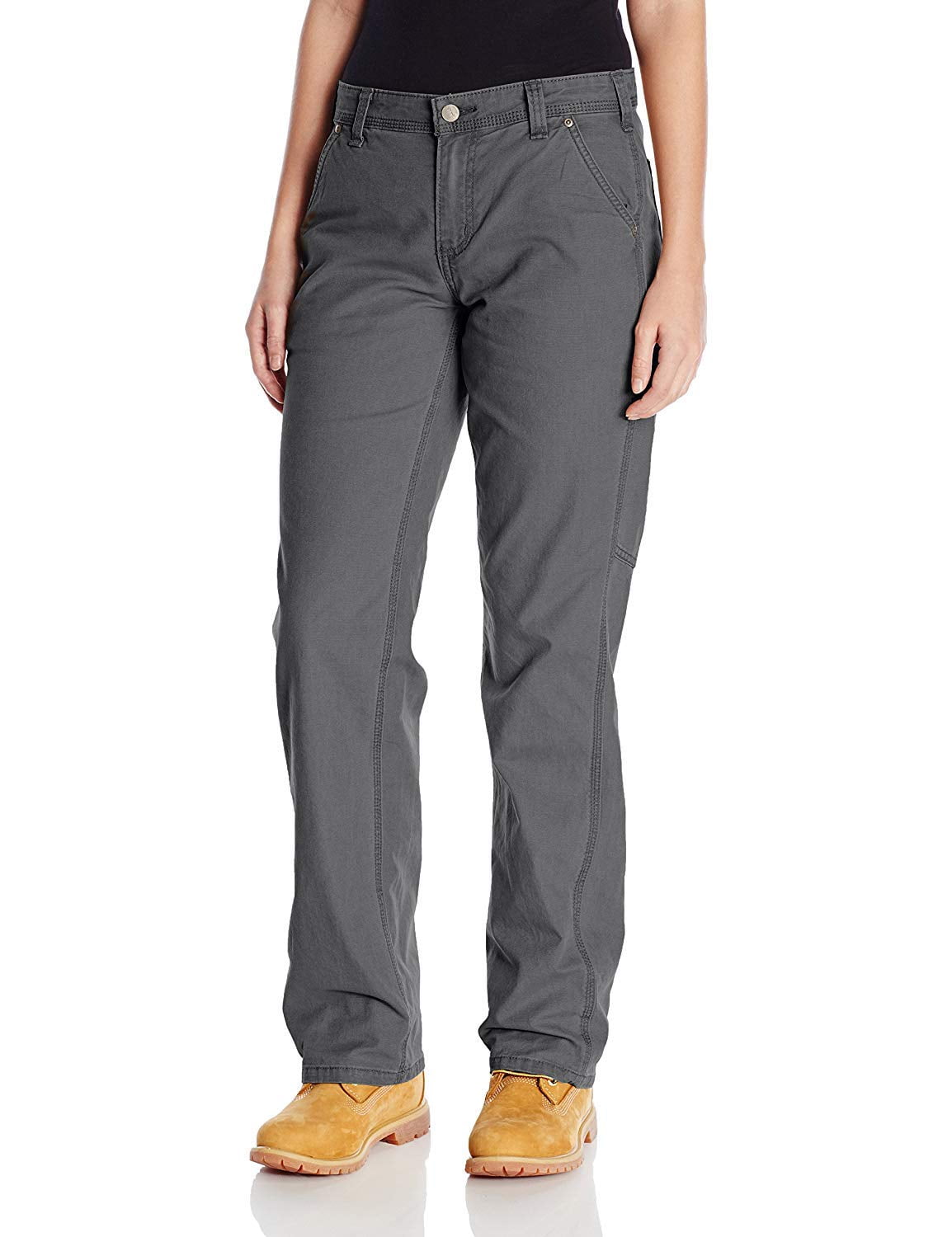 Carhartt Women's Rugged Flex Loose Fit Canvas Work Pant, Coal, 26W