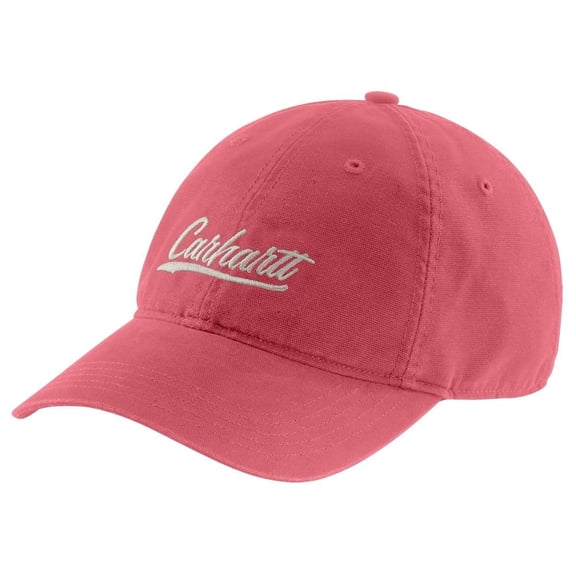 Carhartt Womens Canvas Script Graphic Baseball Cap, Rosewood, One Size US