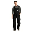 thumbnail image 1 of Carhartt mens Loose Fit Firm Duck Insulated Bib Overall Work Utility Outerwear, Black, Small US, 1 of 5