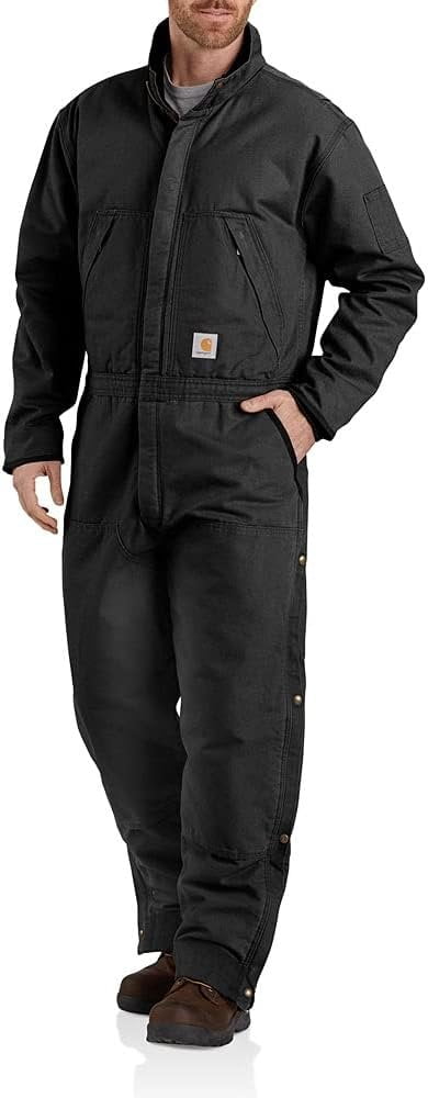 Carhartt mens Loose Fit Washed Duck Insulated Coverall Black X Large US